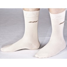 Мужские классические носки с рисунком на паголенке- Три ромба M-L008